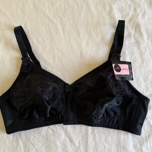 Black Lace Panel Bra